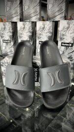 SLIDE HURLEY ICONIC VELCRO GRAFITE 41/42
