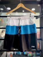 BERMUDA G MODA PRAIA K-TRON BRANCO, AZUL, PRETO