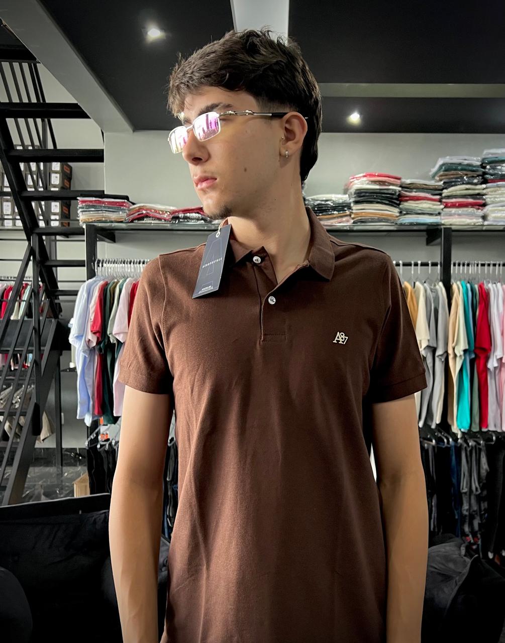 WhatsApp Image 2026-03-02 at 14.13.52 (1) GOLA POLO AEROPOSTALE MARROM (P) - Imagem 1